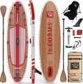 TIGERXBANG Deska SUP, deska do paddlingu, 10'8", 330 x 86 x 15 cm, z kompletnym nadmuchiwanym akcesoriami klasy premium, bardzo szerokie deski do wiosłowania dla dorosłych i dzieci, kolekcja Pandora(Chili czerwony)