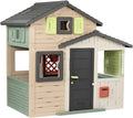 Smoby Life – domek zabaw Friends House EVO z 2 drzwiami, 6 oknami i wyjmowanym stołem piknikowym – wykonany z materiałów pochodzących z recyklingu, z ochroną UV, dla dzieci w wieku od 3 lat (7600810208)(S. LIFE EVO FRIENDS HOUSE)