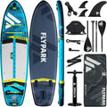 Flypark 10'8/11'x35'' wędkarstwo i rodzinne stabilne nadmuchiwane deski wiosłowe, bardzo szerokie nadmuchiwane deski SUP, łożysko 195 kg, deska do wiosłowania stojącego, uchwyt na aparat, pasek na(sup wędkarski 10'8*35)
